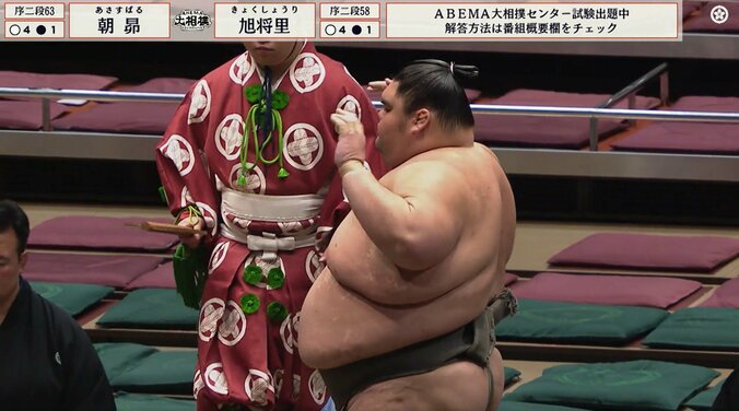 「すげーフォルム」182キロの“まん丸”序二段力士 驚異の体躯に驚きの声 巨漢生かしてがっちり5勝目 3枚目