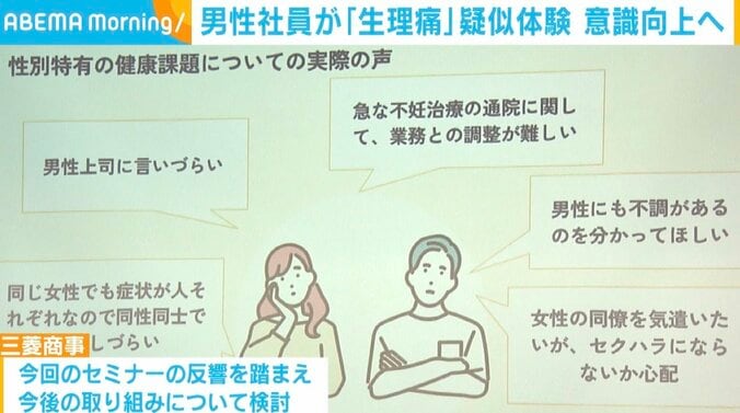 性別特有の健康課題についての実際の声