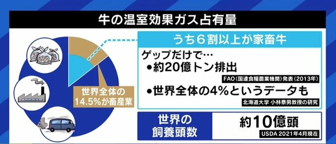 世界の温室効果ガスの4％分との試算もある「牛のゲップ」…脱炭素化の時代に“悪者扱い”の牛肉、食文化は失われずに済むのか? 1枚目