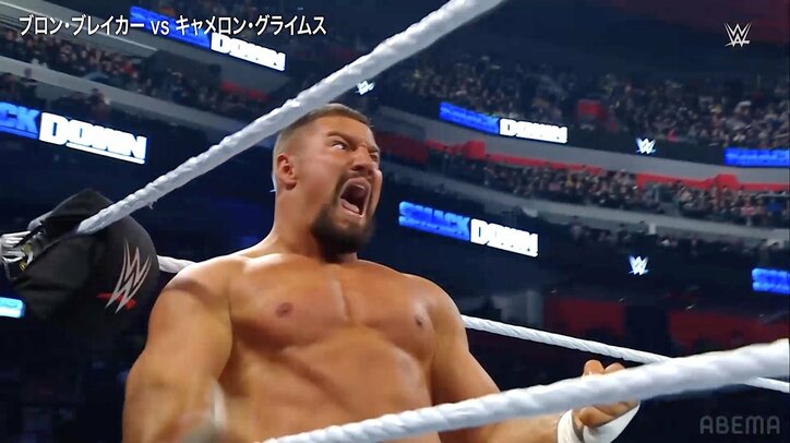 【写真・画像】「はやいｗ」「交通事故」元アメフト選手“逸材”レスラーがエグすぎる高速ラリアット 恐るべきスピードとパワーの瞬殺劇に場内騒然　1枚目