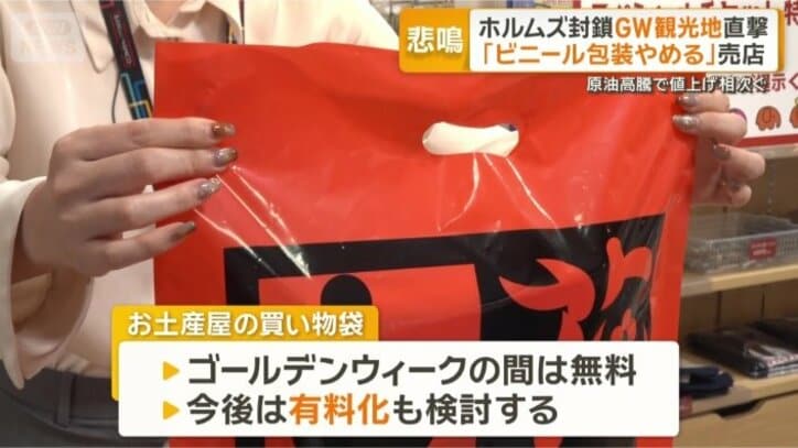 土産物屋の買い物袋