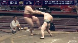 “小型高速鉄道”炎鵬、隆の勝に電車道の押し出しで完勝 視聴者も「異常に速い」と唖然