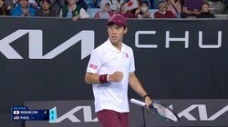 アリーナが揺れた！錦織圭、“超絶リターンエース”に場内大歓声 世界11位も呆然「体勢崩しながら…やばい」驚異の瞬間