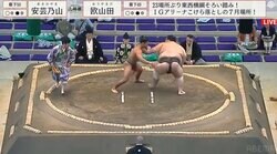 「すごい髪型」熱戦を終えた力士の髪型に衝撃「ポニーテールだ」「髷の乱れ方がカッコ良い」珍光景に熱視線