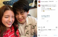 中田圭佑＆川島海荷、キュートなウィンクショットにファン悶絶「かわいすぎてずっと見てられます」「けいうみカップルだいすき」