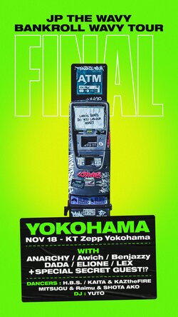 JP THE WAVY、ツアーファイナルにANARCHY、Awich、LEX など豪華客演アーティストらが参加！