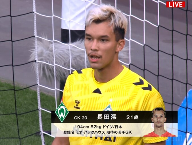 「それ届くのか！」日系人GKの“大ジャンプ→指先タッチ”をファン称賛「触らなきゃドンピシャ」長田澪がピンチ回避の瞬間 5枚目