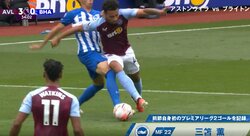 日本代表・三笘薫　焦れる展開にイライラ？全速力で走り寄り強引な横からタックルで相手を引っ掛けた決定的瞬間