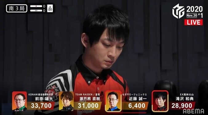 トンネルを抜けた滝沢和典、個人3連敗からついにトップでファン待望のイケメン笑顔／麻雀・Mリーグ 2枚目