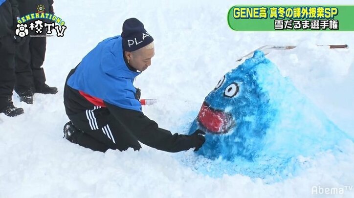 片寄涼太の雪だるまが完全にホラー…亜嵐「キャバ嬢の香水みたい」『GENE高』雪だるま対決