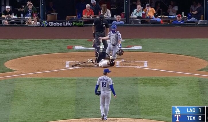 【写真・画像】めっちゃ楽しそう！ ドジャースボロ負けで“珍光景”「ヤバいw」 “ニセ山本由伸”がやりたい放題… ファン大爆笑「そして死球」「モノマネ大会」　1枚目