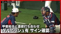 【映像】甲斐に身振り手振りを交えながら指導するダルビッシュ