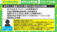 【映像】“性的関係”強要告発のテニス選手　協会が中国における大会中止を決断