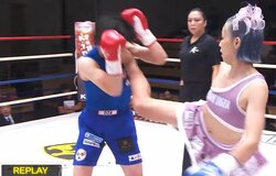 空手7連覇の“脚長”女子が衝撃の流血TKO 顔面破壊に「止めた方がいい」「タオル投げて」驚きと心配の声
