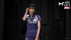 モデル雀士の一人“Mコレ”でファンもメロメロ 美麗な入場シーンに「セクシー！」「ランウェイやん」／麻雀・Mトーナメント