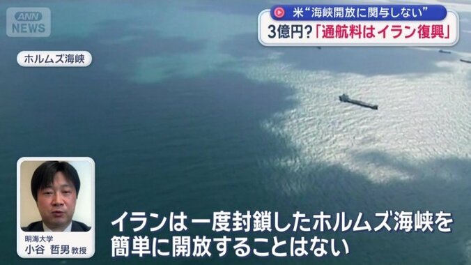 通航料が、ホルムズ海峡開放協議の最大の論点に