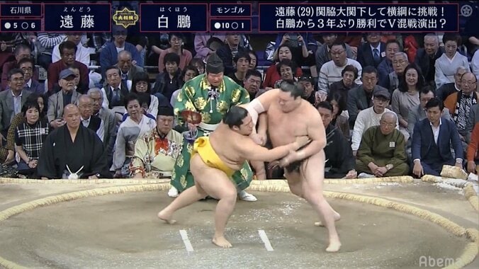 白鵬が張り手、かち上げで遠藤を圧倒 1敗死守で“日本国籍取得後”初の賜杯に一歩前進 1枚目