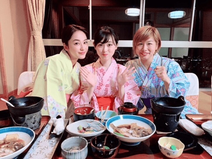 福原遥、平祐奈&浅倉カンナと浴衣姿公開「美人トリオ」「大人っぽくて色っぽい」の声