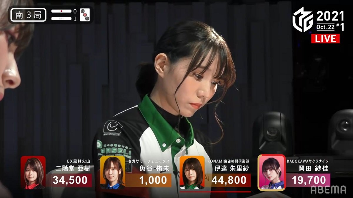 伊達朱里紗、役満テンパイ諦め放銃回避のミラクルセーブ ビタ止めに