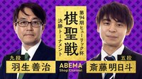 【中継】第94期ヒューリック杯棋聖戦 決勝トーナメント 羽生善治九段 対 斎藤明日斗五段