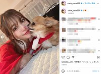 RIZINガール・COCO、クリスマスに愛犬とサンタに変身「どちらも可愛すぎ」とファン絶賛