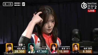 頭ぽりぽり”悩む姿でこんなかわいいことあるか？高宮まり、放銃回避の