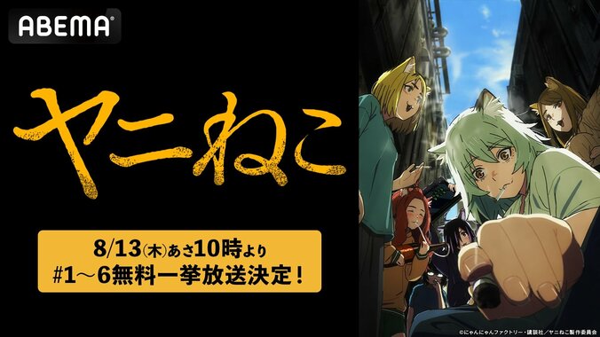 【写真・画像】話題の脱力系クズ猫コメディ『ヤニねこ』アニメ1〜6話がABEMAで8月13日より無料一挙放送決定! 1枚目