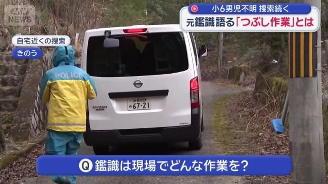 鑑識は現場でどんな作業を？