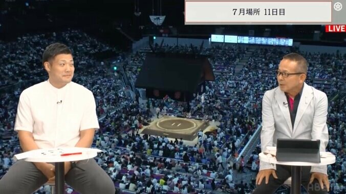 元豊山と藤井アナ