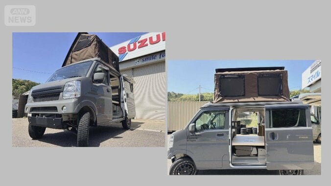 軽自動車キャンピングカーが人気　4人で寝られる快適空間　旅先のホテル代わりに 1枚目