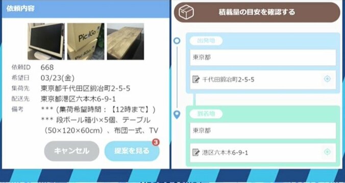 都内なら5000円で可能？引っ越し難民を救うかもしれないアプリ「PickGo」とは 1枚目