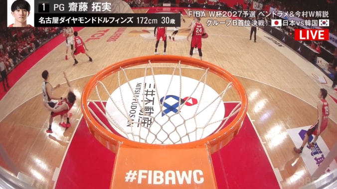 韓国新星が唖然…日本代表PGの“芸術的なファウル誘発”「お家芸！」19cm身長差を無力化した“脱力”を同僚解説者が絶賛「さすがの頭脳プレー」【バスケW杯予選】 3枚目