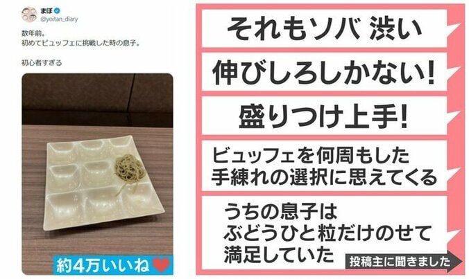 息子の“初ビュッフェ”