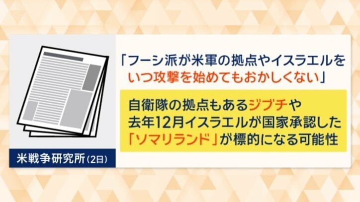 「フーシ派がいつ攻撃を始めてもおかしくない」