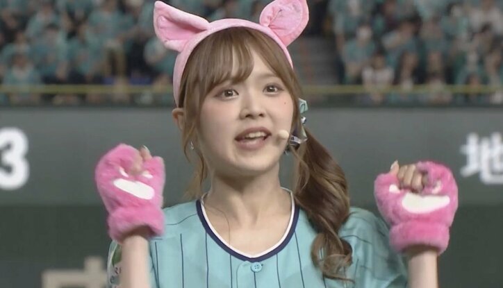 可愛すぎる「よかよかダンス」だけじゃない  “チア最速リレー対決”で福岡ソフトバンクのチア「ハニーズ」は身体能力の高さを見せていた