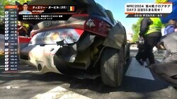 世界最速ラリーで優勝目前に大波乱！コース脇の木立に「激しくヒット」 マシンは傾き停車…“魔のSS”でV逸した衝撃アクシデントにドライバーも異例の激怒