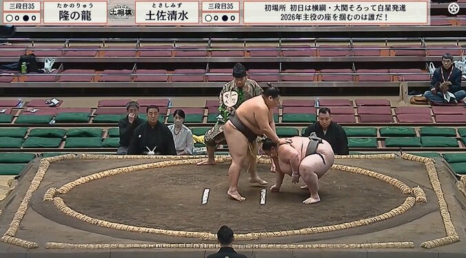 隆の龍がつっかけ不成立