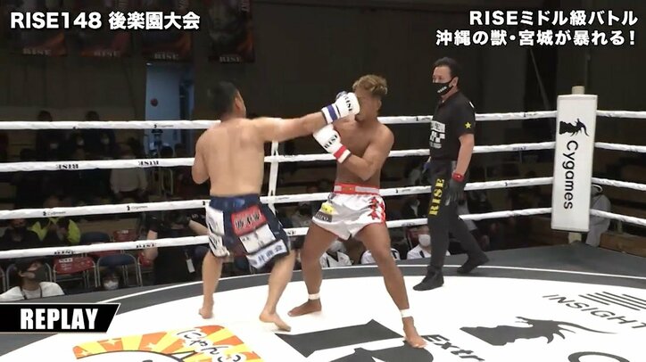 ミドル級、“相打ち”を制してド迫力の逆転KO！ 「振動がここまで来た」実況興奮