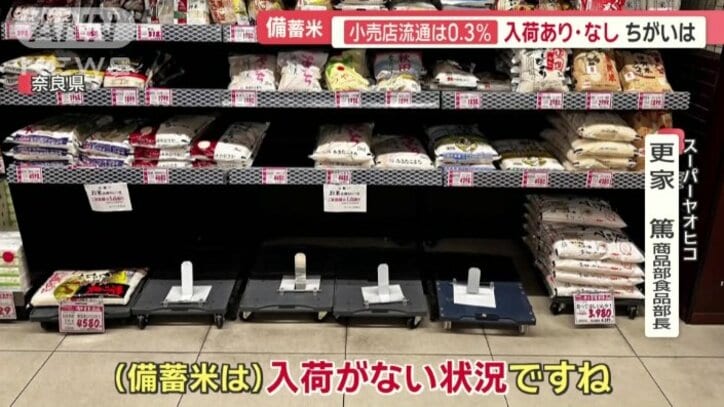 備蓄米が一度だけ入荷されたが…