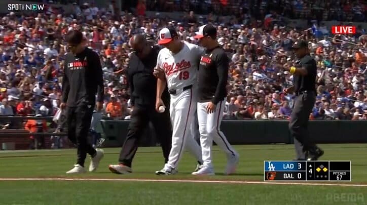 【映像】菅野、無念の負傷降板の瞬間