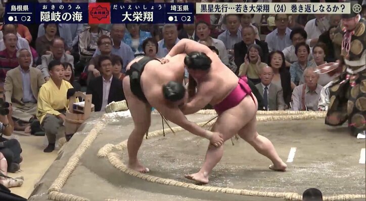 「よく耐えた、いや、よく回った」と視聴者　大栄翔、土俵際の“巻き返し”で館内を沸かせる！