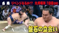 【映像】横綱白鵬がはたき込みで勝利（九州場所初日）