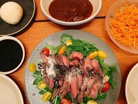桃『今日の夕飯　ローストビーフをリベンジしました』