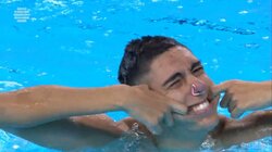 クセ強レベルは今大会No.1かも？世界水泳AS、メキシコ選手の“ジョーカー”演技に解説者「狂気じみた世界観」と絶賛