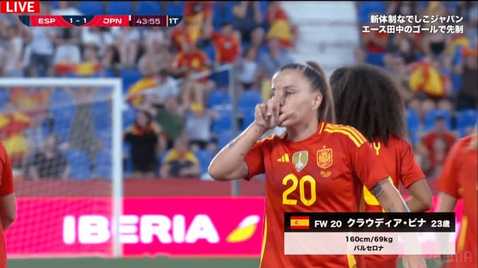 なでしこジャパンが唖然…スペイン女子の“華麗すぎるパスワーク”に解説＆ファンも脱帽「練習のようなプレー」「綺麗に崩された」 5枚目