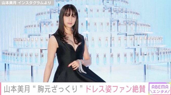 山本美月の“胸元ざっくり”美しいドレス姿に「セクシーゴージャス」「美しすぎます」ファン絶賛 1枚目