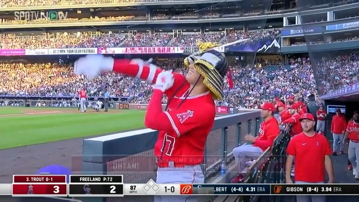 大谷翔平が日米通算200号！メモリアルアーチはボール球を強引に振り 