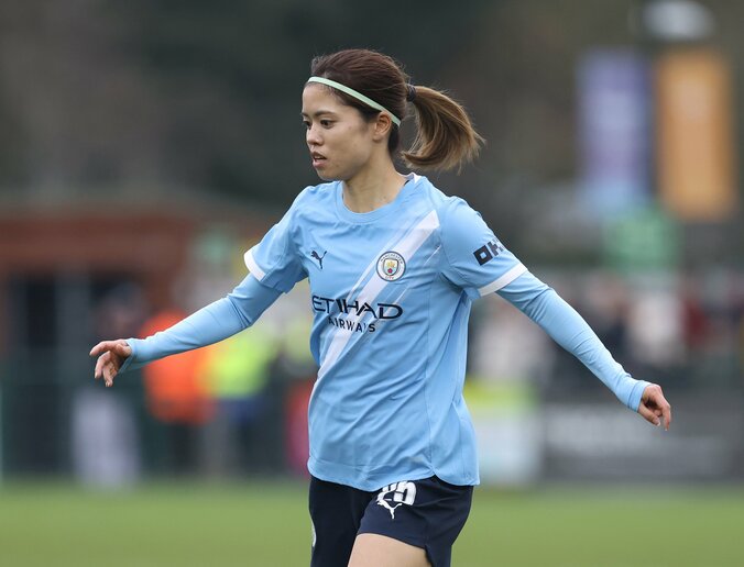 約半年ぶりのゴールを挙げた長谷川唯。（C）Getty Images