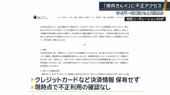 焼肉きんぐ 情報漏洩