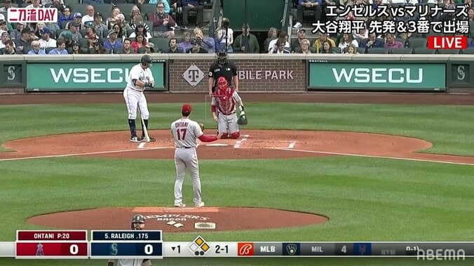 大谷翔平、球審に「え、外れてる？」不満気も直後に仲直り 「笑顔で確認」「流石の人間力」視聴者ほっと一安心 1枚目